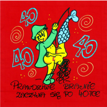 [Db20-40] Poduszka bawełniana Prawdziwe Branie zaczyna się po 40-tce